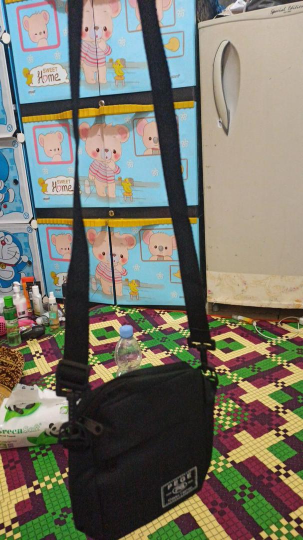 Tas Selempang Pria Hitam Keren Murah Cordura - Foto ulasan pembeli