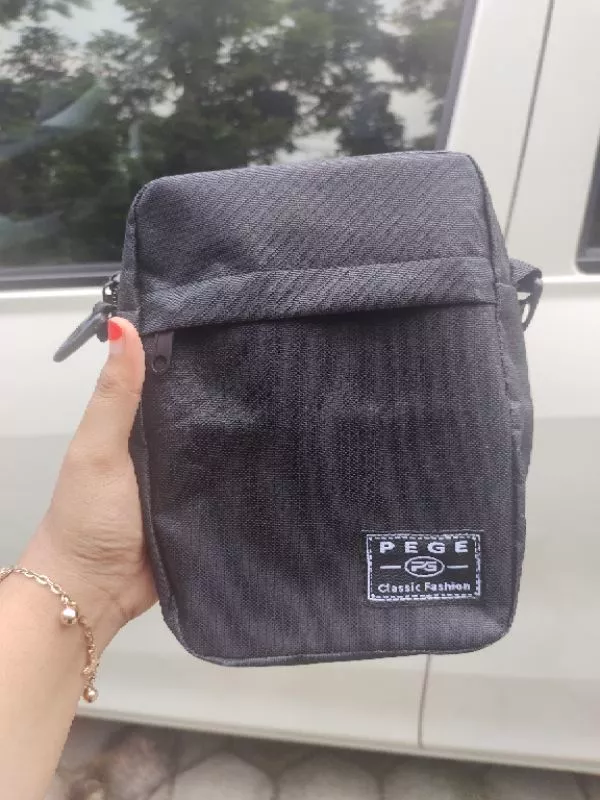 Tas Selempang Pria Hitam Keren Murah Cordura - Foto ulasan pembeli