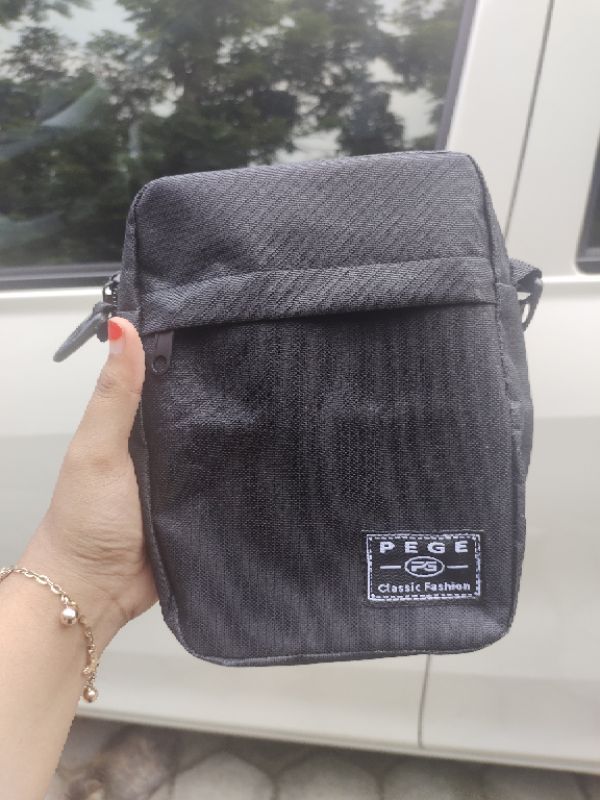 Tas Selempang Pria Hitam Keren Murah Cordura - Foto ulasan pembeli
