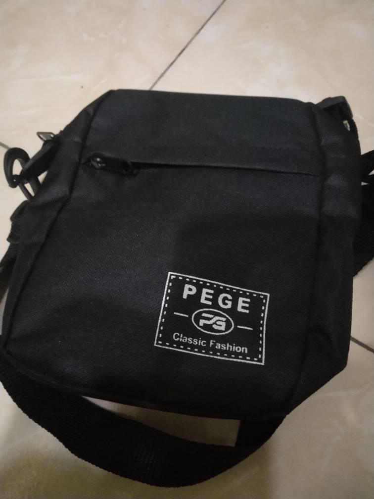 Tas Selempang Pria Polos Hitam Keren Murah - Foto ulasan pembeli