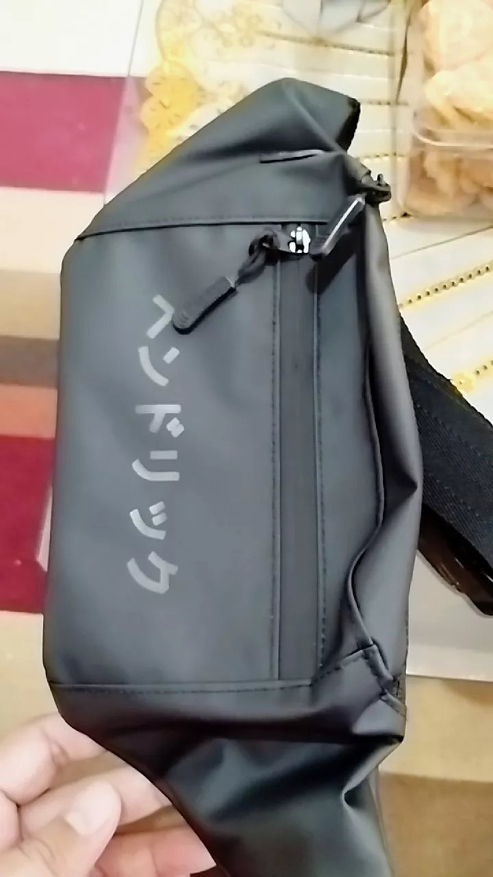 Tas Selempang Pria Sanji Waterproof Premium Hitam - Foto ulasan pembeli