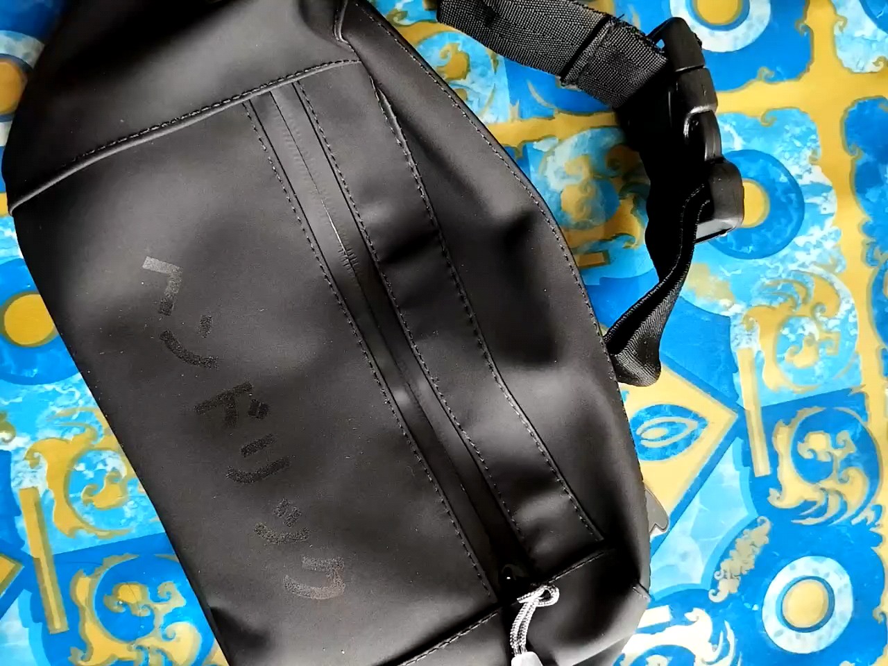 Tas Selempang Pria Sanji Waterproof Premium Hitam - Foto ulasan pembeli