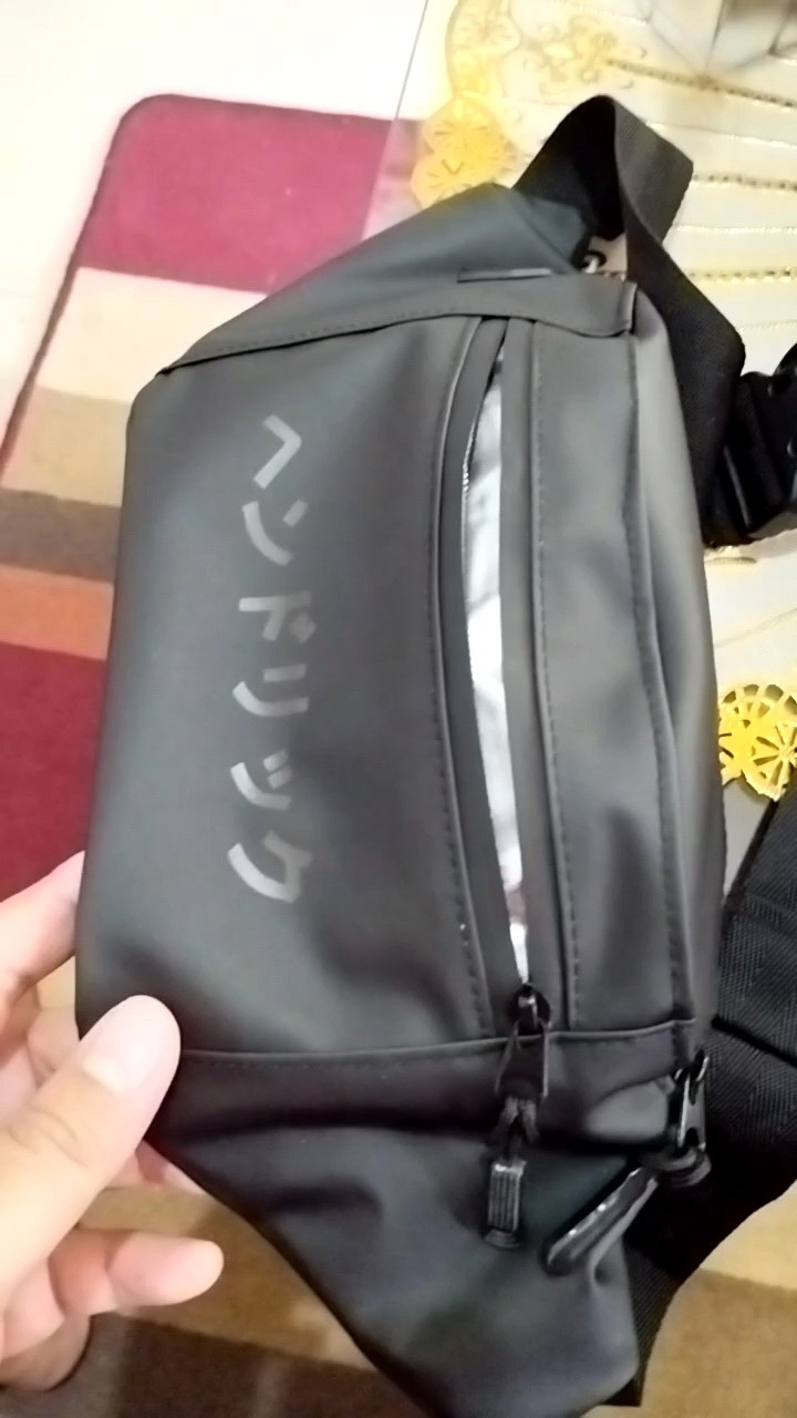 Tas Selempang Pria Sanji Waterproof Premium Hitam - Foto ulasan pembeli