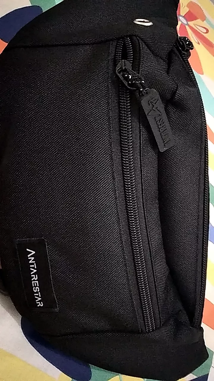 Tas Selempang Pria Waist Bag ANTARESTAR Tas Pinggang Crossbody Cordura Waistbag Keren Trendy - Foto ulasan pembeli