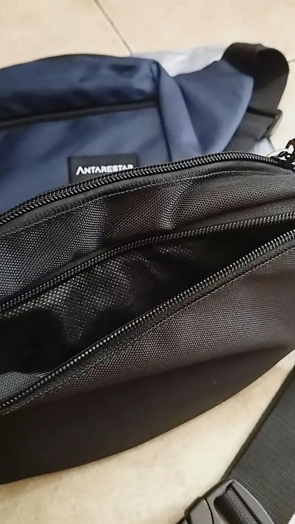 Tas Selempang Pria Waist Bag ANTARESTAR Tas Pinggang Crossbody Cordura Waistbag Keren Trendy - Foto ulasan pembeli