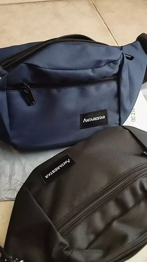 Tas Selempang Pria Waist Bag ANTARESTAR Tas Pinggang Crossbody Cordura Waistbag Keren Trendy - Foto ulasan pembeli