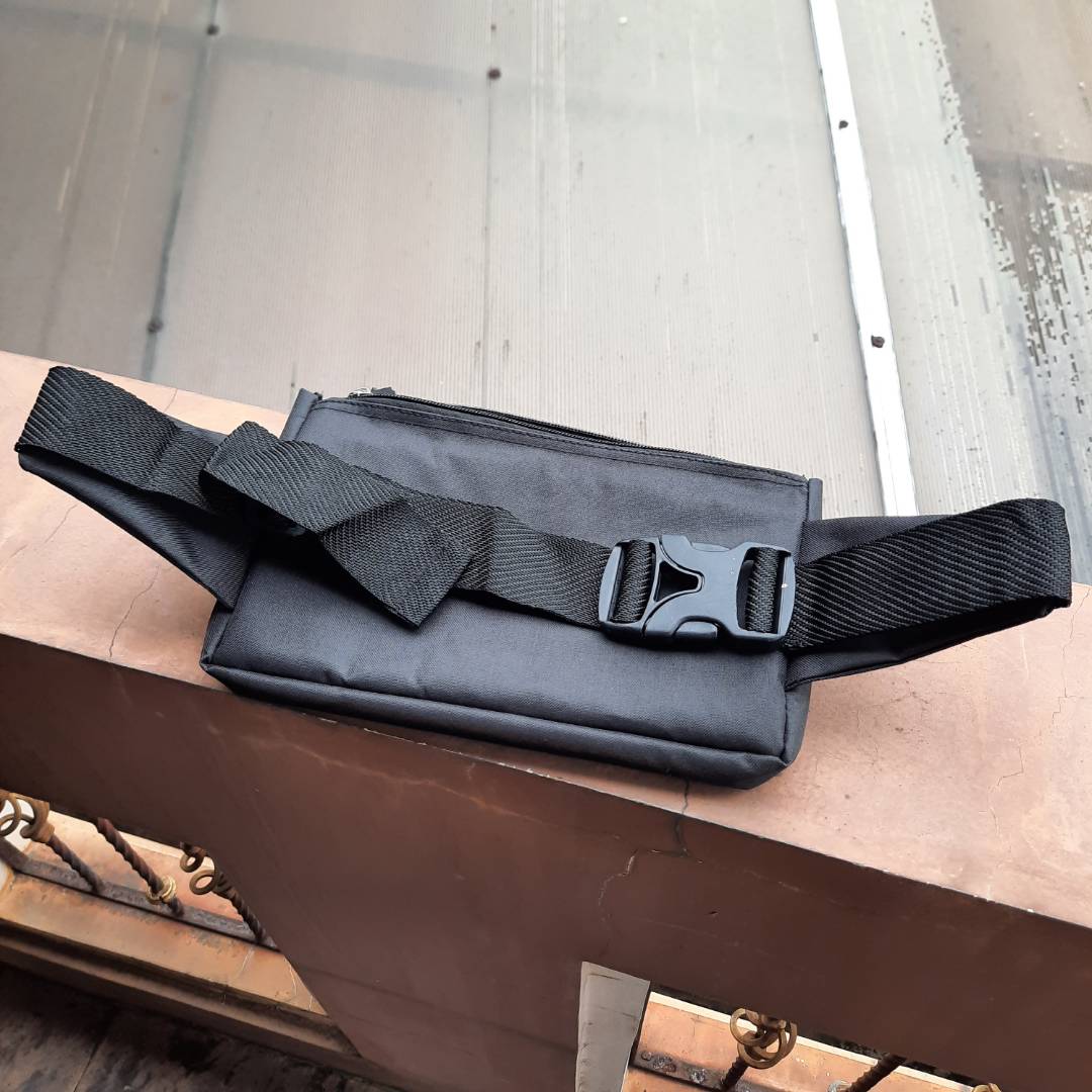 Tas Selempang Pria Youth Korea Hitam Army Nylon - foto 6 dari 10