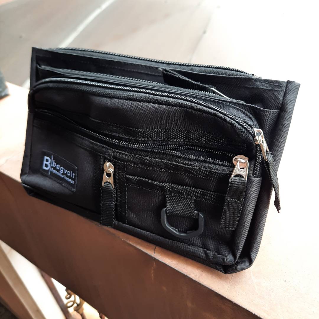 Tas Selempang Pria Youth Korea Hitam Army Nylon - Foto ulasan pembeli