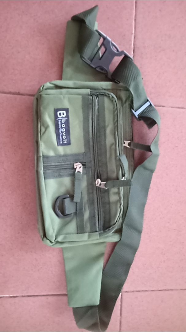 Tas Selempang Pria Youth Korea Hitam Army Nylon - Foto ulasan pembeli