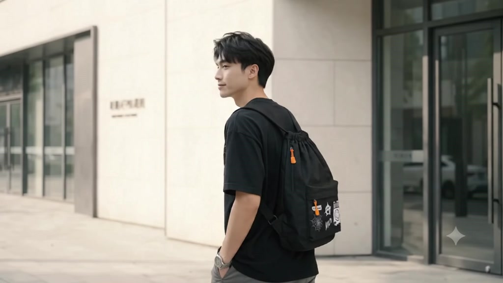 Tas Serut Multifungsi Ringan Bahan Tebal Stringbag Laki Laki Sekolah Traveling Kerja Motif Band Metal Kekinian - foto 4 dari 10