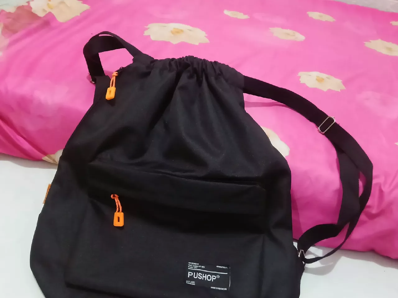 Tas Serut Stringbag Ransel Multifungsi Pushop DayFit - Foto ulasan pembeli