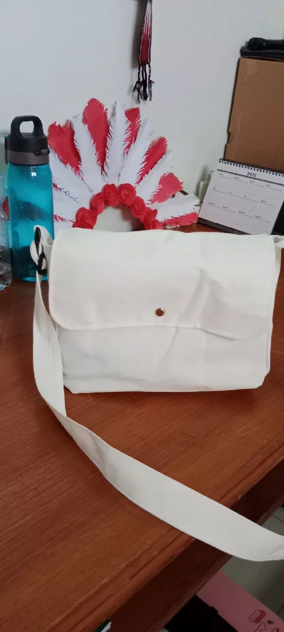 Tas Slengkang Kanvas Unisex Tali Tebal Kuat - Foto ulasan pembeli