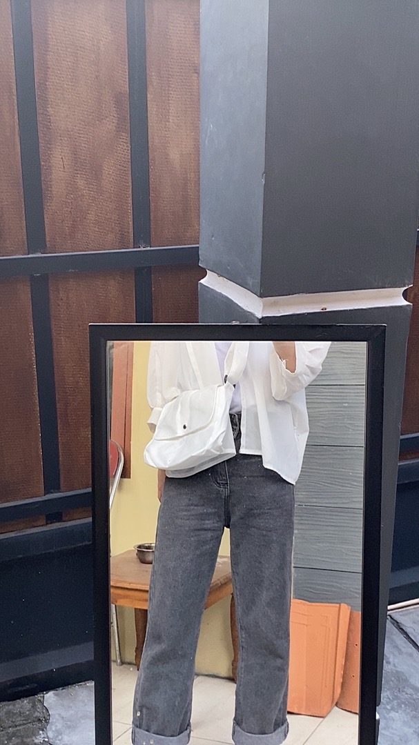 Tas Slengkang Kanvas Unisex Tali Tebal Kuat - Foto ulasan pembeli
