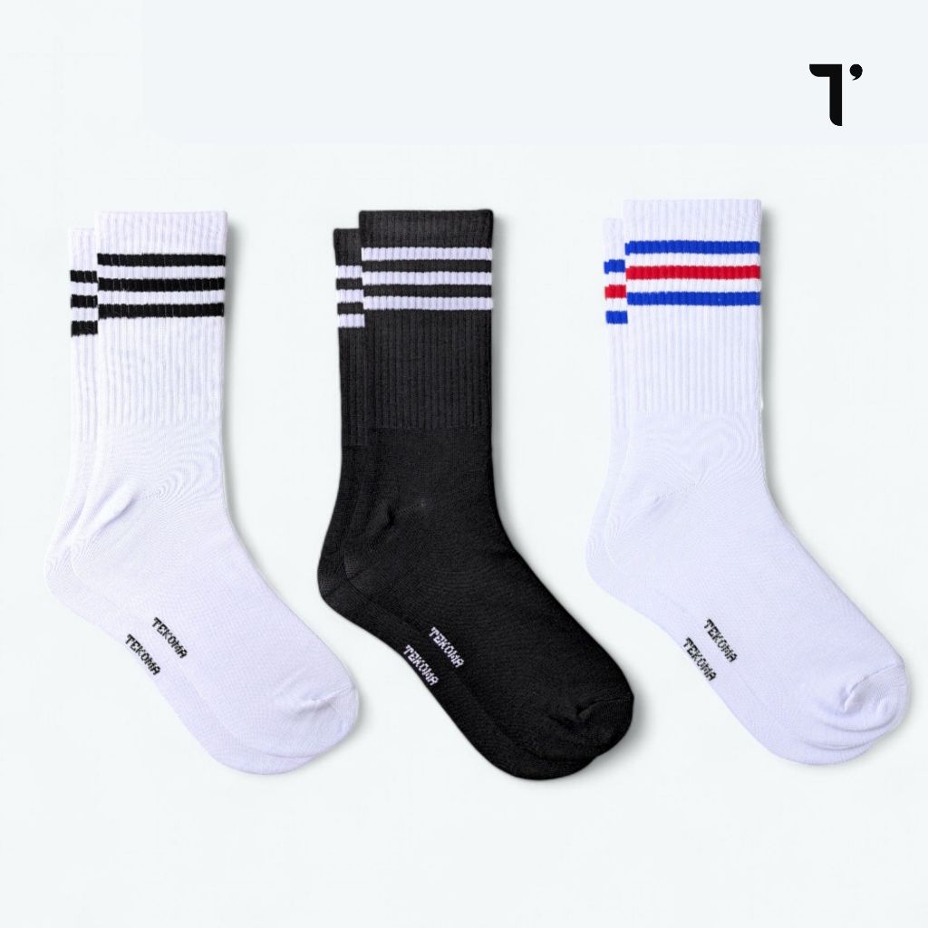 Tekoma Kaos Kaki Oldschool Unisex Nyaman Pendek Panjang - foto 1 dari 10