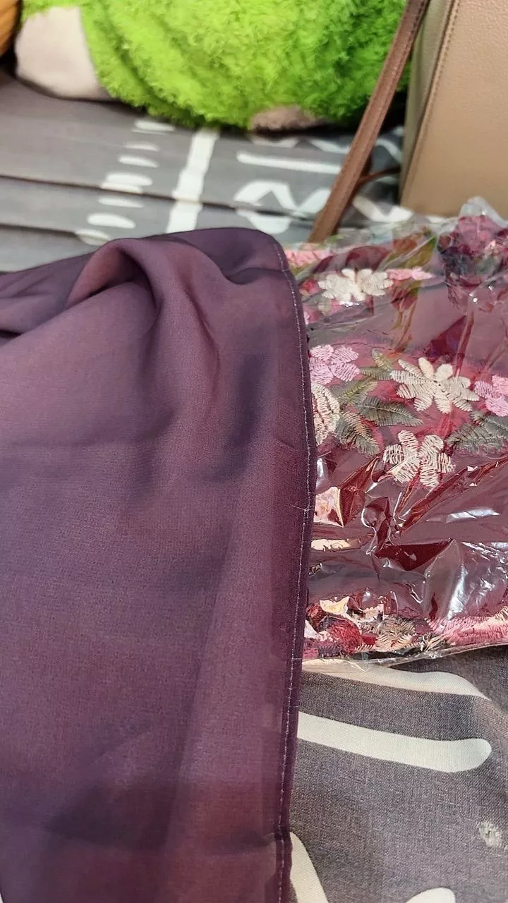 Timcraft Pashmina Ceruty Baby Doll Gradasi Ombre Two Tone - Foto ulasan pembeli