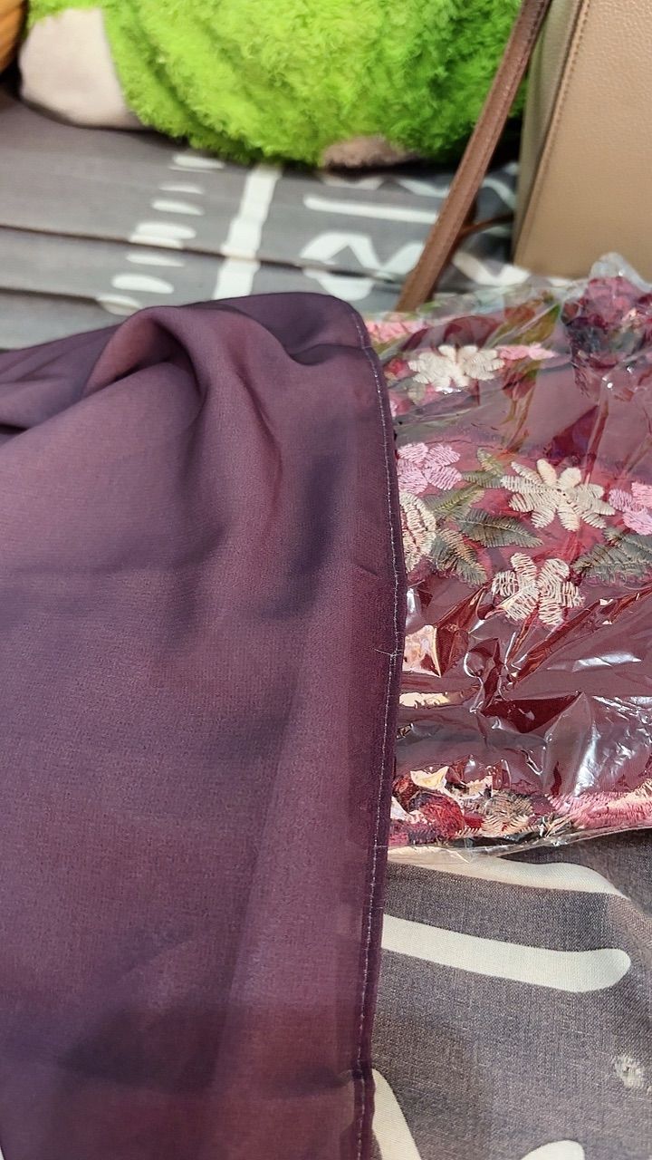 Timcraft Pashmina Ceruty Baby Doll Gradasi Ombre Two Tone - Foto ulasan pembeli