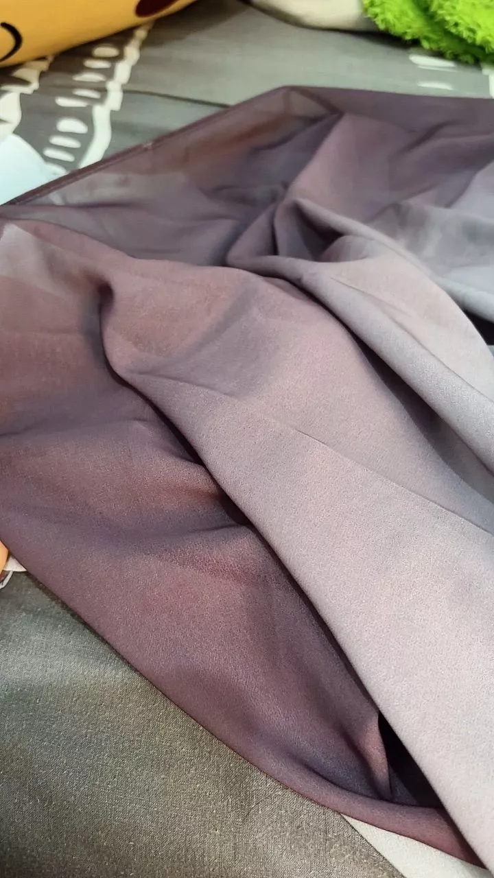 Timcraft Pashmina Ceruty Baby Doll Gradasi Ombre Two Tone - Foto ulasan pembeli