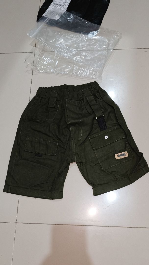 Unokids Cargo Shortpants Anak Original Cotton - Foto ulasan pembeli