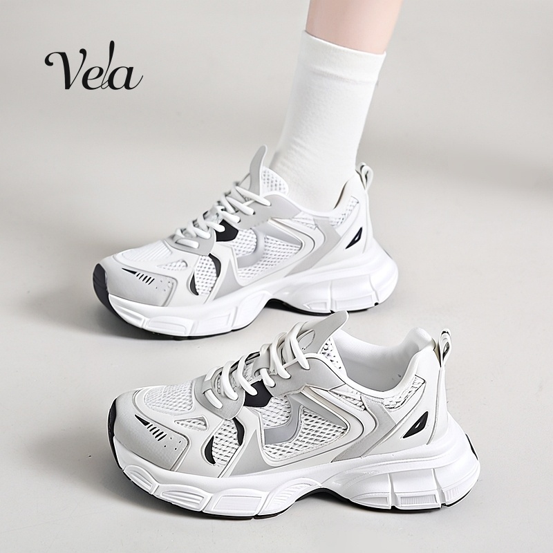vela sepatu wanita flatshoes sneakers korean style putih olahraga sekolah running anak perempuan - foto 1 dari 10