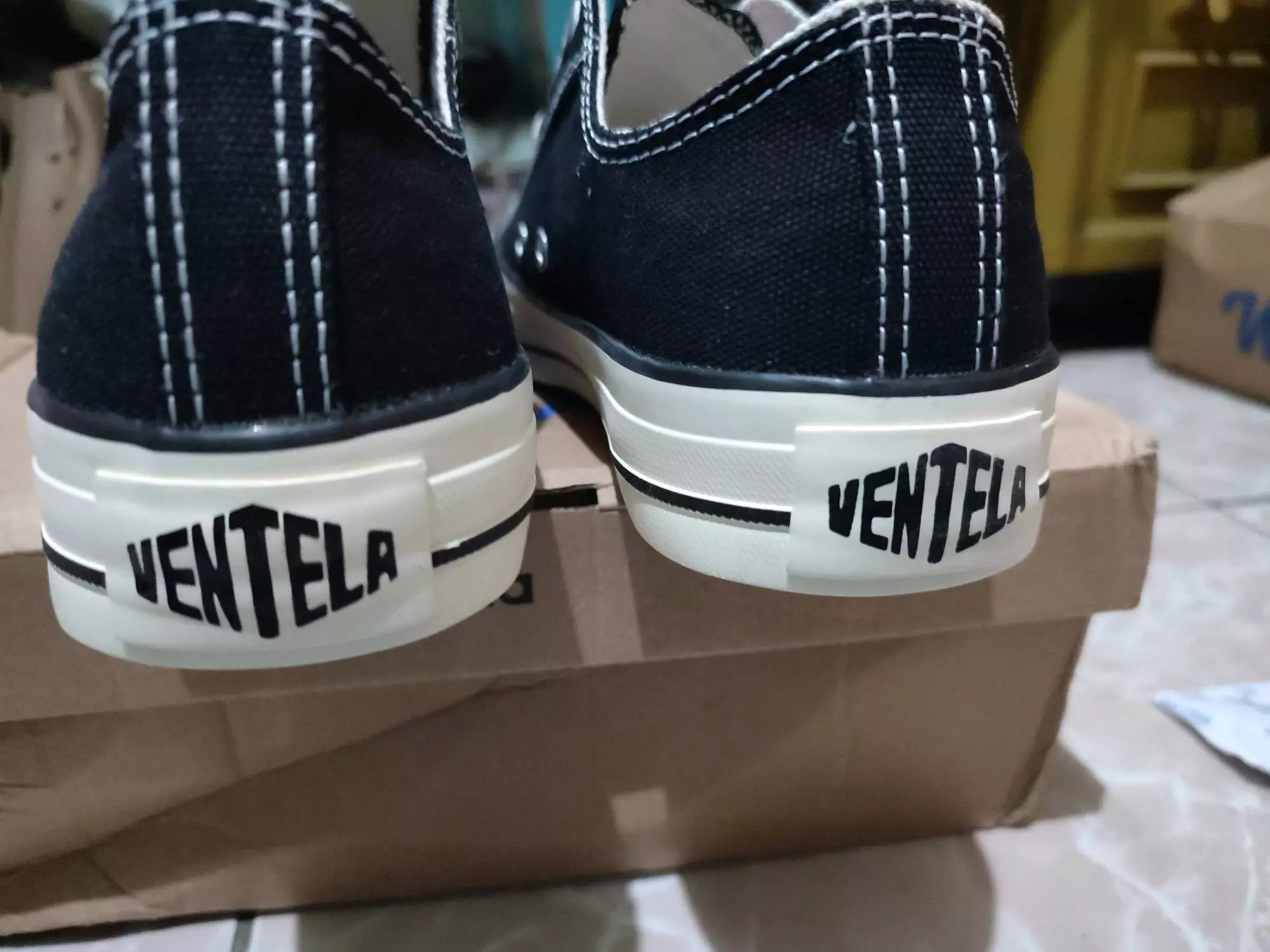 Ventela Ethnic Low Black Natural - Foto ulasan pembeli