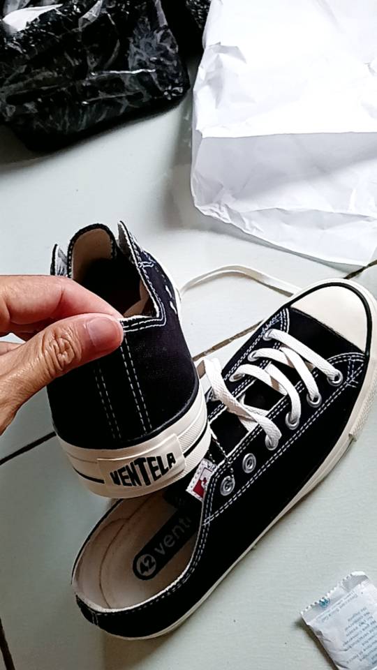 Ventela Ethnic Low Black Natural - Foto ulasan pembeli