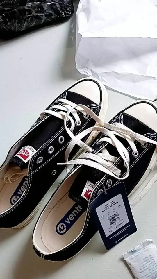 Ventela Ethnic Low Black Natural - Foto ulasan pembeli