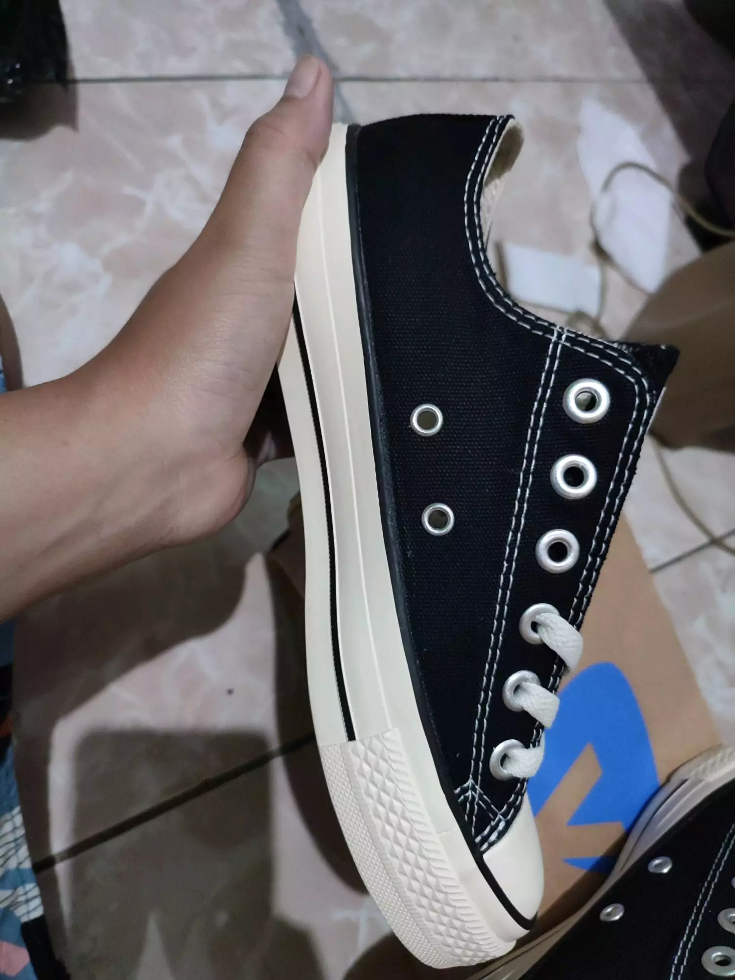 Ventela Ethnic Low Black Natural - Foto ulasan pembeli