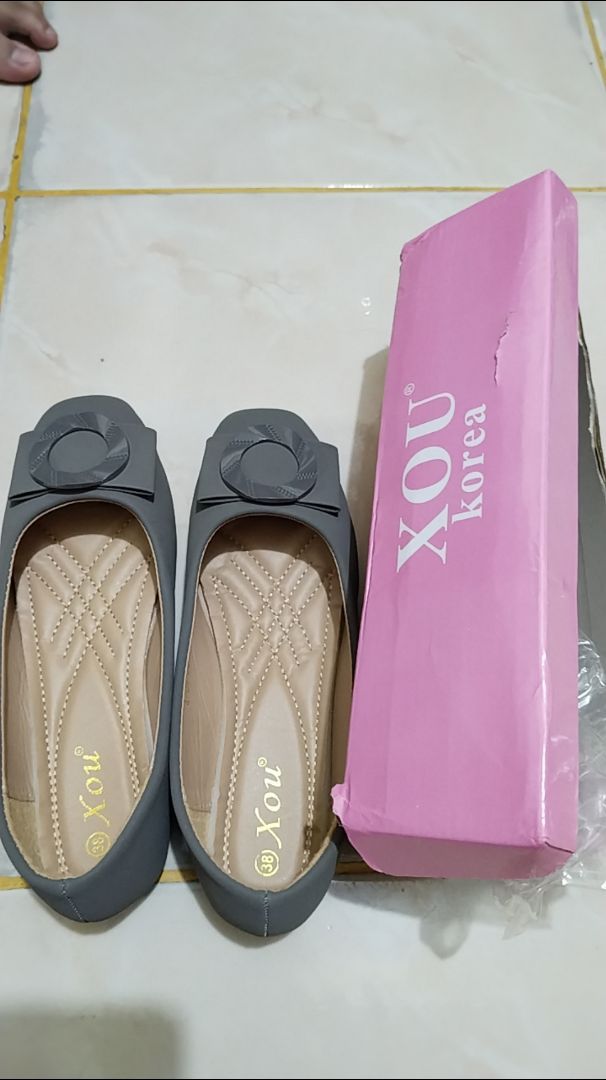 XOU Fashion Flatshoes Wanita Anti Selip Nyaman - Foto ulasan pembeli