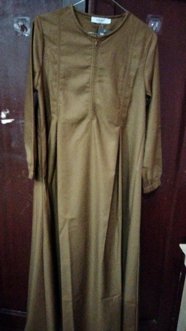 Yahwo hijab fashion - Gamis wanita seragam PNS Pemda pdh warna kheki - busui -bahan toyobo - Foto ulasan pembeli