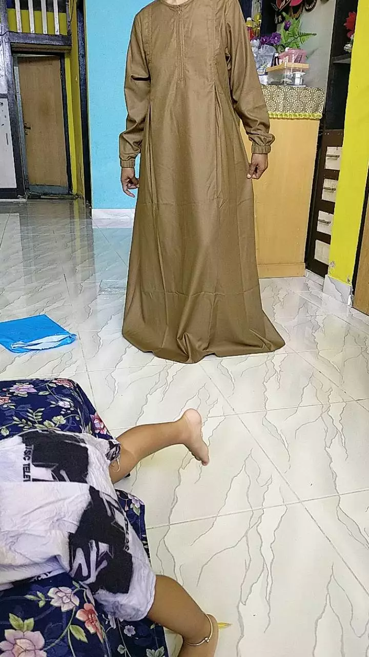 Yahwo hijab fashion - Gamis wanita seragam PNS Pemda pdh warna kheki - busui -bahan toyobo - Foto ulasan pembeli