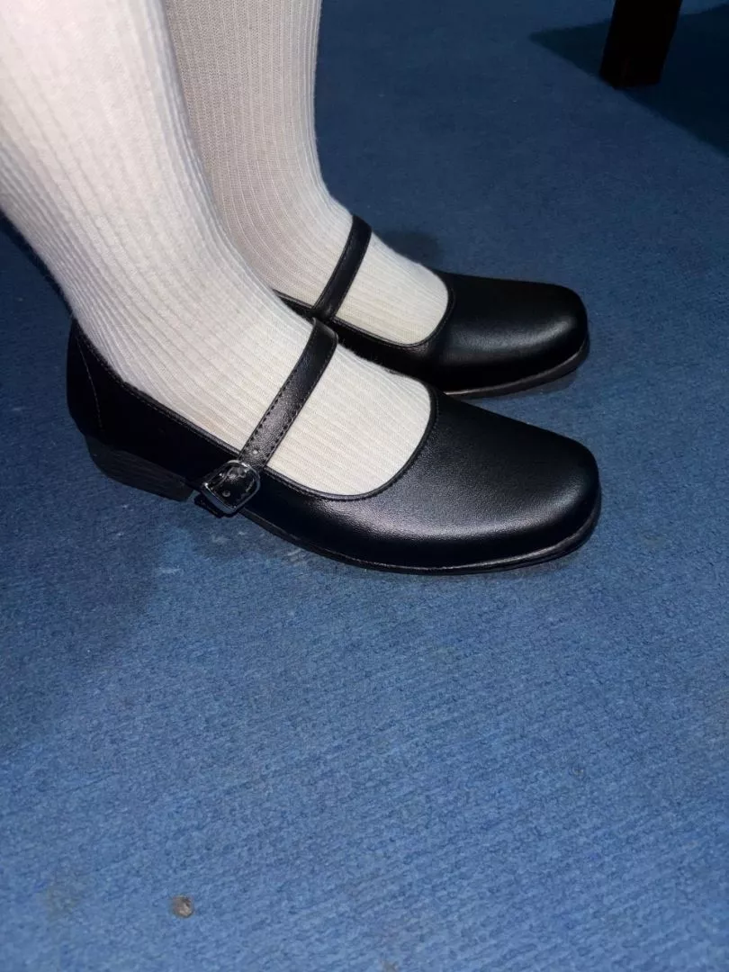 ZURA-Sepatu pantofel wanita paskibra hak 3cm - Foto ulasan pembeli